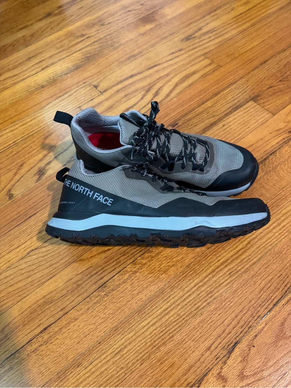 The North Face Men's Grey and Black Trail Sneakers